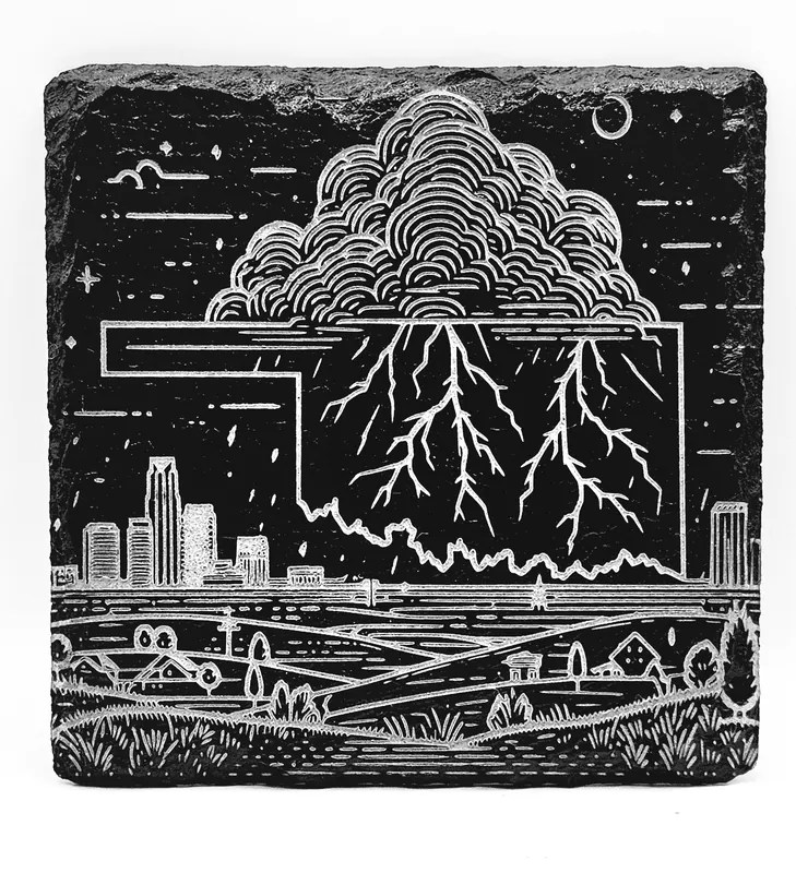 Engraved Tile - Custom ceramic engraving